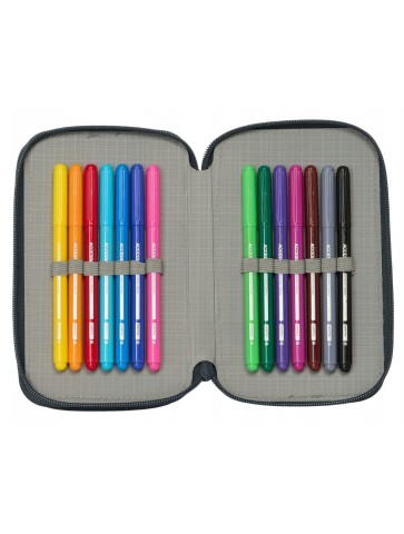 PIÓRNIK POTRÓJNY REAL MADRYT RM TEAM 25/26 NAVY BLUE GREEN SAFTA