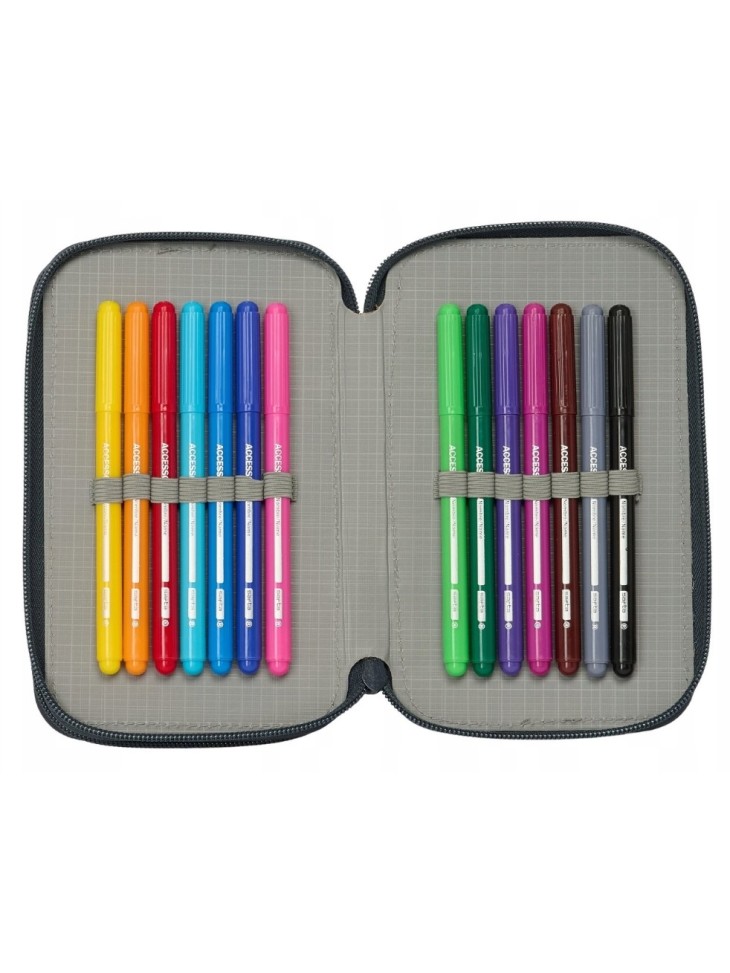 PIÓRNIK POTRÓJNY REAL MADRYT RM TEAM 25/26 NAVY BLUE GREEN SAFTA