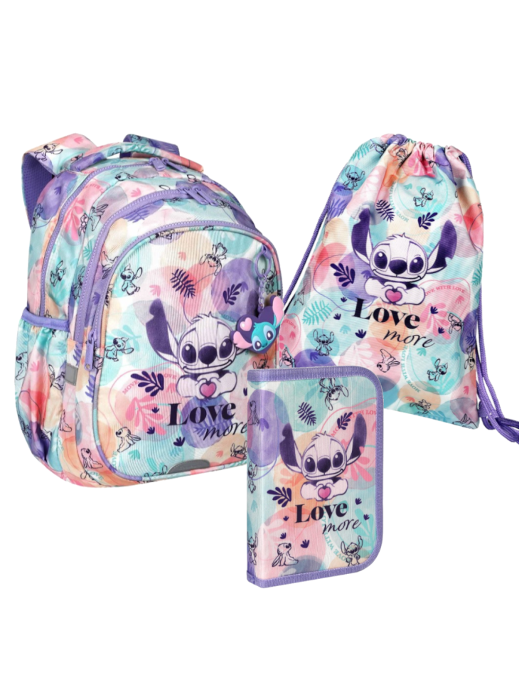 ZESTAW 3-ELEMNTÓW SZKOLNY LILO&STITCH PASTEL DISNEY COOLPACK