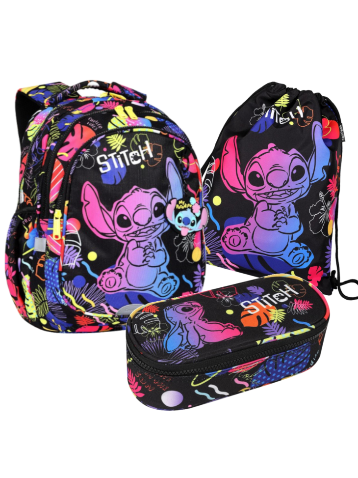 ZESTAW 3-ELEMENTÓW SZKOLNYCH LILO&STITCH BLACK DISNEY COOLPACK
