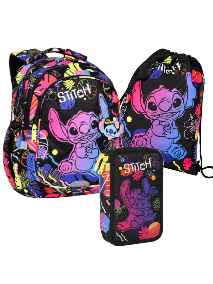 ZESTAW 3-ELEMENTÓW SZKOLNYCH LILO&STITCH BLACK DISNEY COOLPACK
