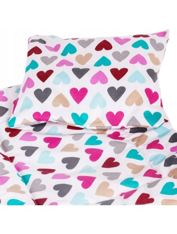 KOŁYSKA DREWNIANA BIAŁA DLA LALEK FIRMA PEEWIT + POŚCIEL SERCA