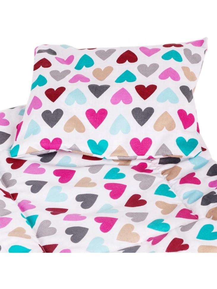 KOŁYSKA DREWNIANA BIAŁA DLA LALEK FIRMA PEEWIT + POŚCIEL SERCA