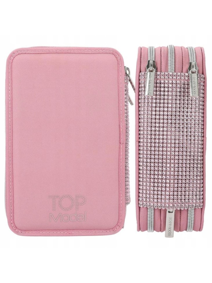 PIÓRNIK POTRÓJNY Z WYPOSAŻENIEM TOP MODEL GLITTER QUEEN 12522 DEPESCHE