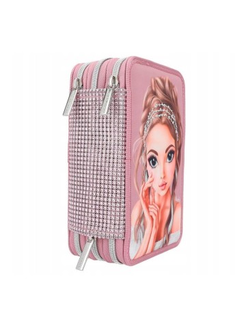 PIÓRNIK POTRÓJNY Z WYPOSAŻENIEM TOP MODEL GLITTER QUEEN 12522 DEPESCHE