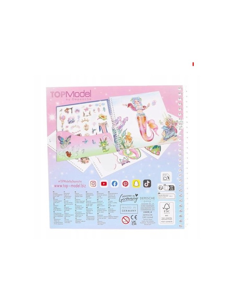 NAKLEJKI DRESS ME UP TOP MODEL FANTASY WRÓŻKI MOTYL 13439 DEPESCHE