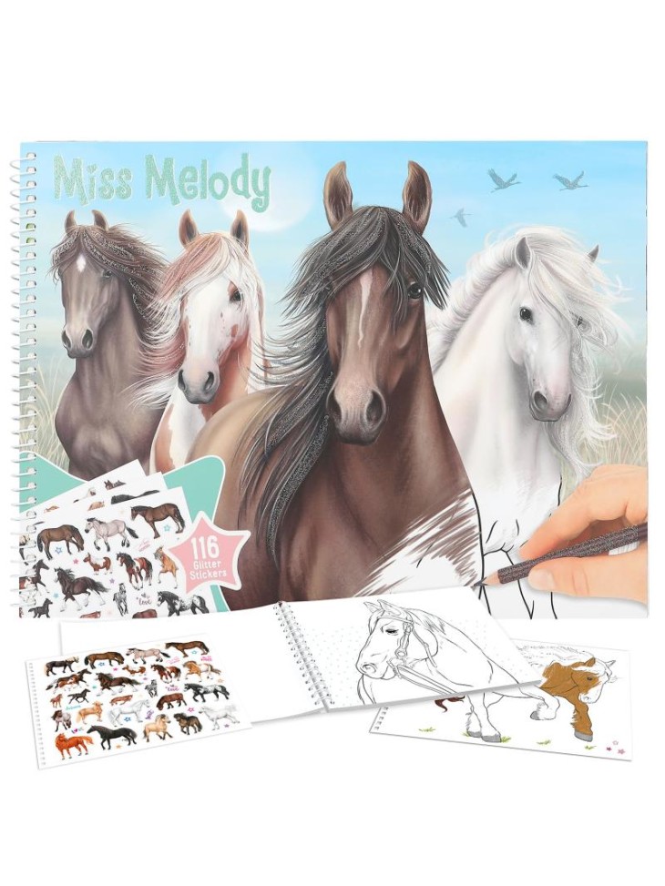 KOLOROWANKA/NAKLEJKI MISS MELODY HORSE 12978 DEPESCHE