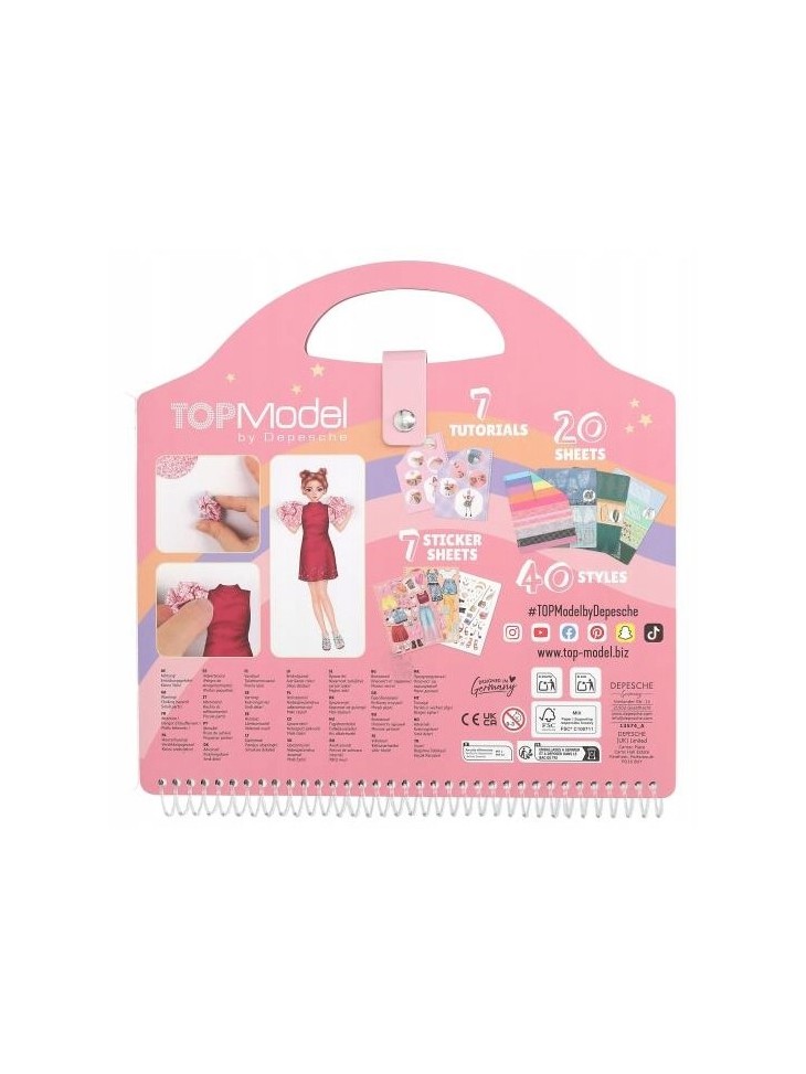 NAKLEJKI / KOLAŻ W TECZCE DRESS ME UP TOP MODEL COLLAGE 13574 DEPESCHE