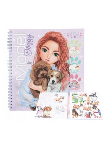 TOP MODEL KOLOROWANKA Z NAKLEJKAMI 4w1 DOGGY 13218 DEPESCHE