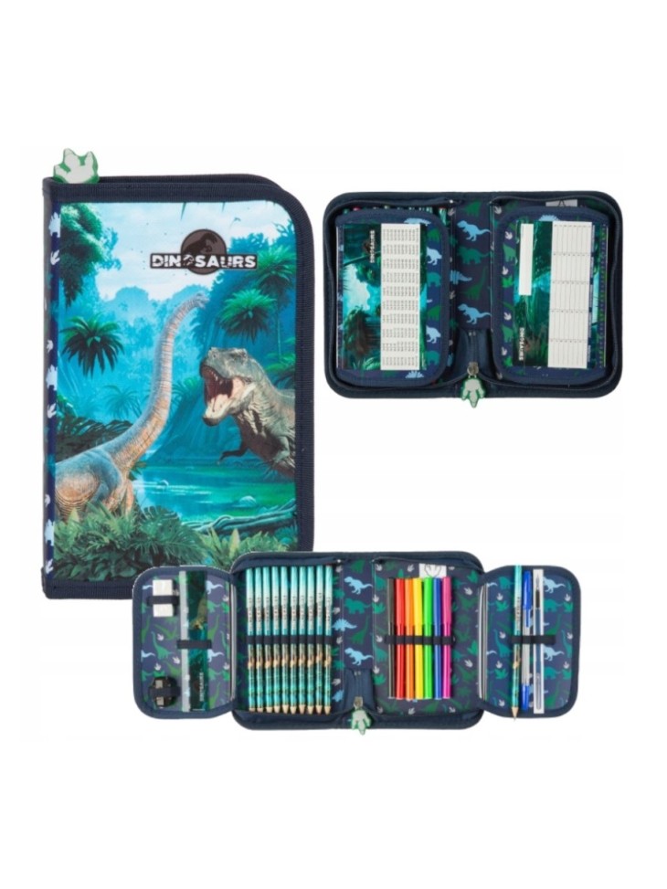 ZESTAW SZKOLNY DLA CHŁOPCA 3-ELEMENTÓW DINOZAUR 19 DERFORM