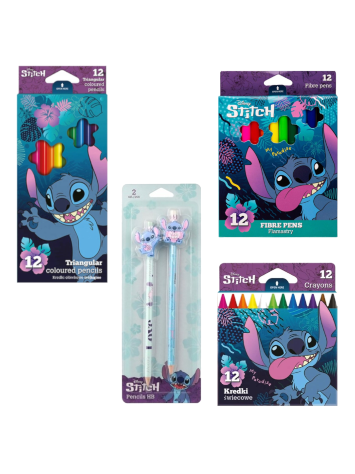 ZESTAW SZKOLNY Z 14-ELEMENTÓW LILO&STITCH, ANGEL DS23TT PASO