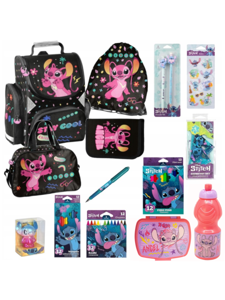 ZESTAW SZKOLNY Z 14-ELEMENTÓW LILO&STITCH, ANGEL DS23TT PASO